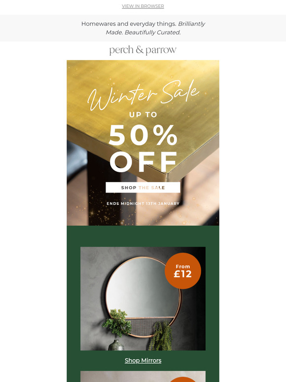 Don't miss out! Save up to 50% in our Winter Sale