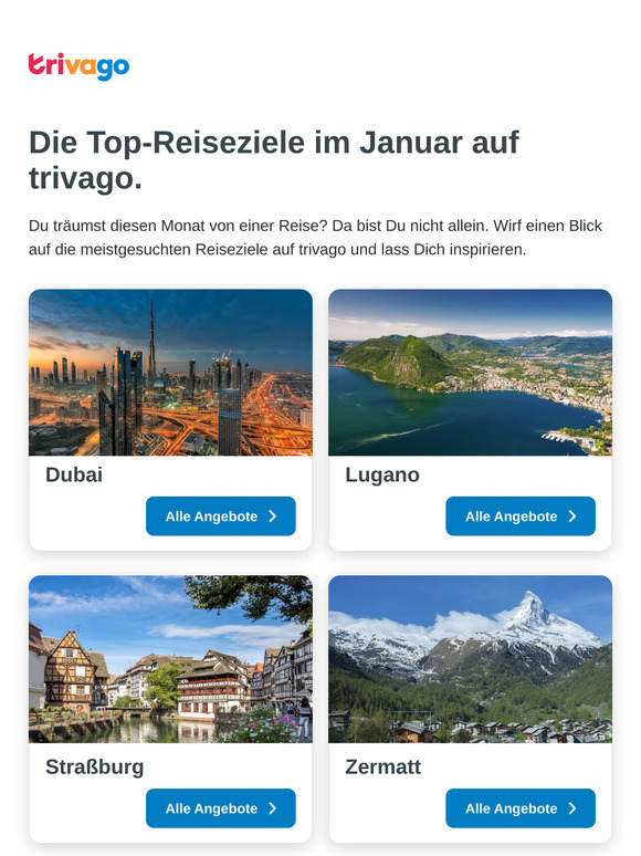 Lust auf eine Reise im Januar? Hier sind ein paar Ideen.