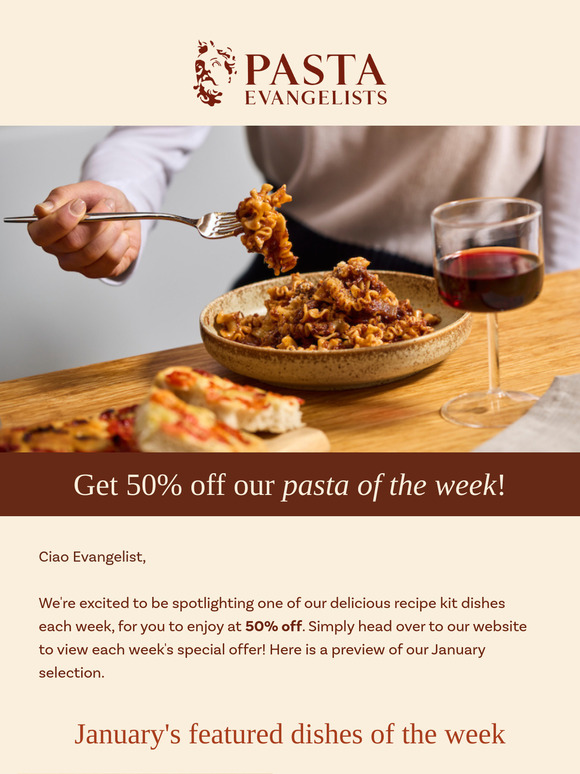 , enjoy 50% off our selected dish of the week! ✨