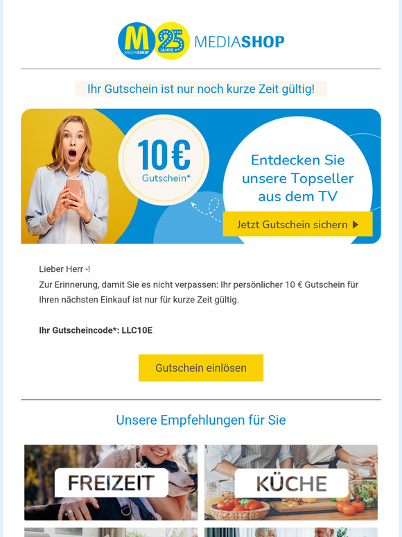 Ihr Gutschein ist nur noch heute gültig