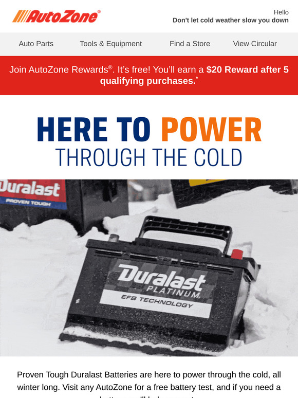 Outlast the winter with a battery you can trust