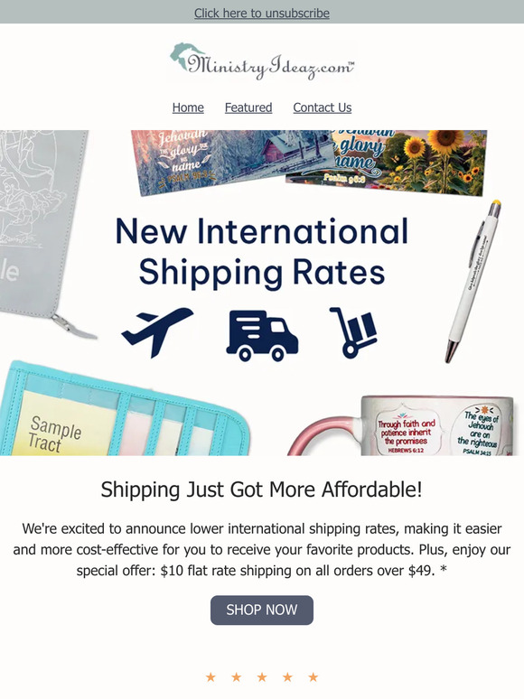 Exciting Update: Lower International Shipping Rates