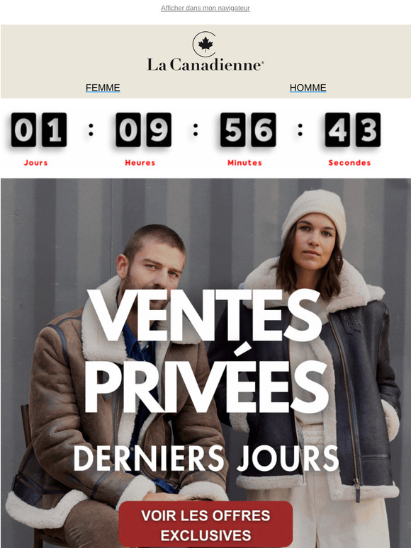 ⏰ Ventes Privées : Plus que 2 jours !