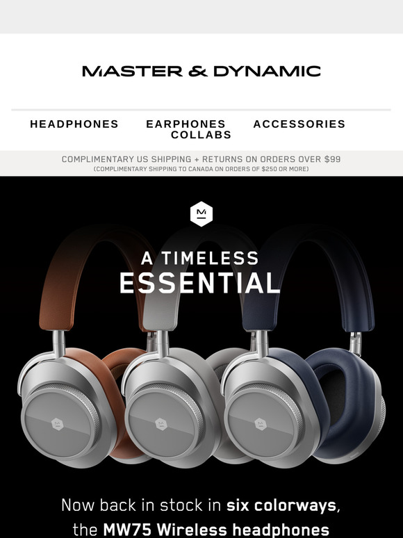 Back In Stock: MW75 Wireless