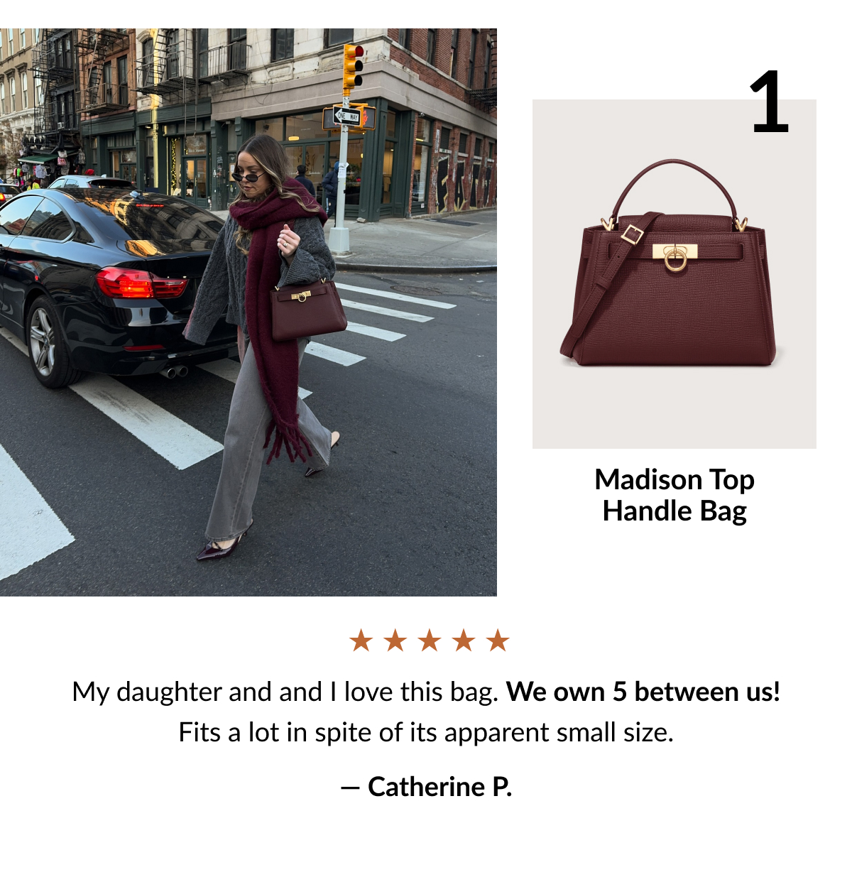 Madison Top Handle Bag
