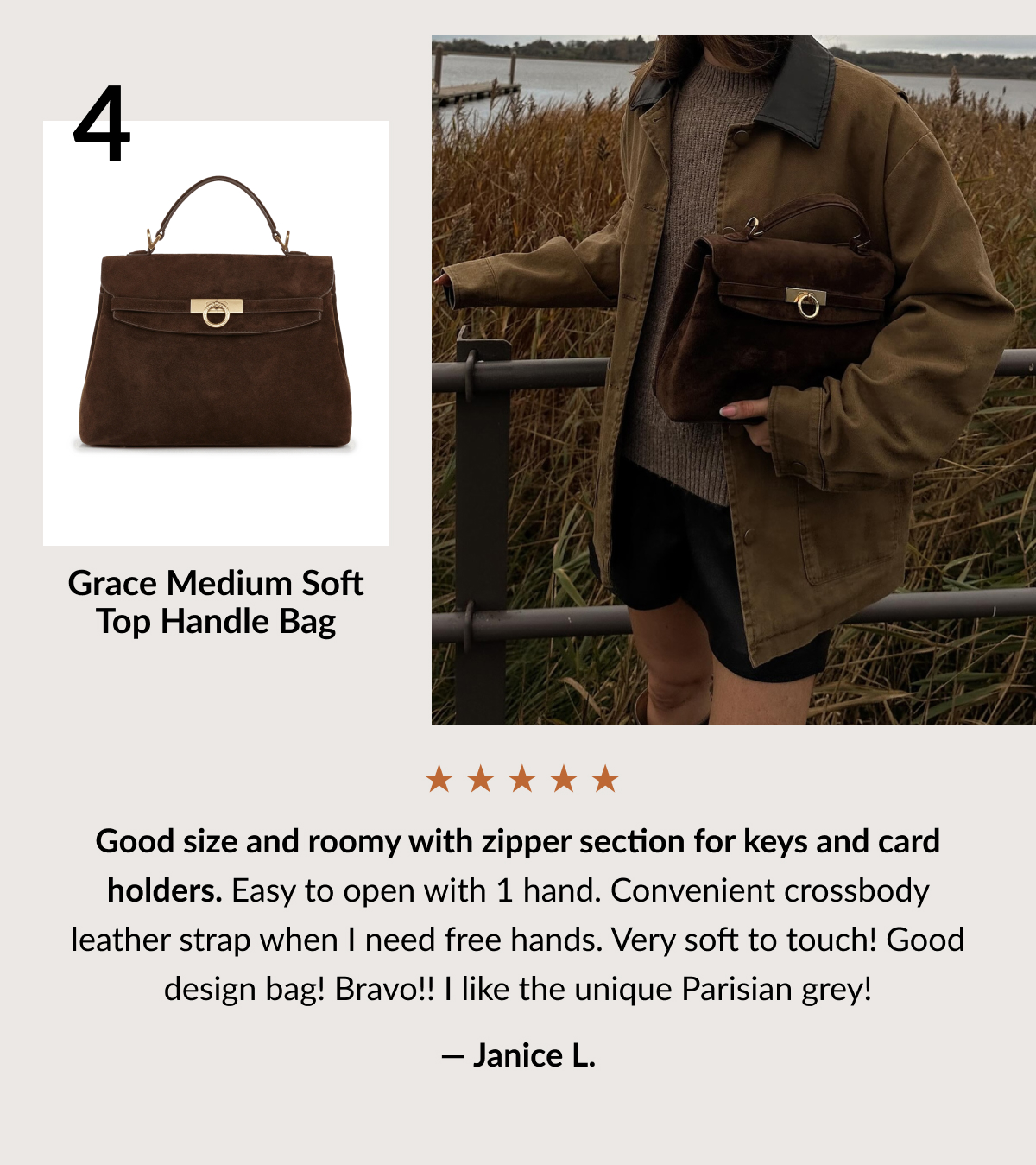 Grace Medium Soft Top Handle Bag