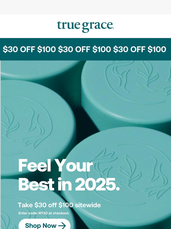 📣 $30 Off $100+: Your New Year Starts Here!