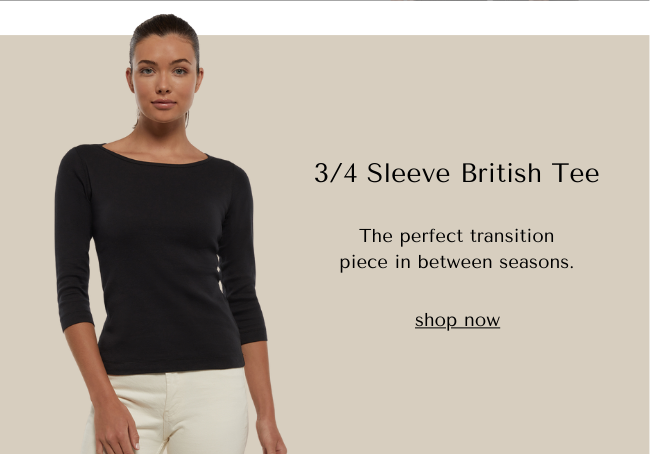 Shop 3/4 Sleeve British Tee