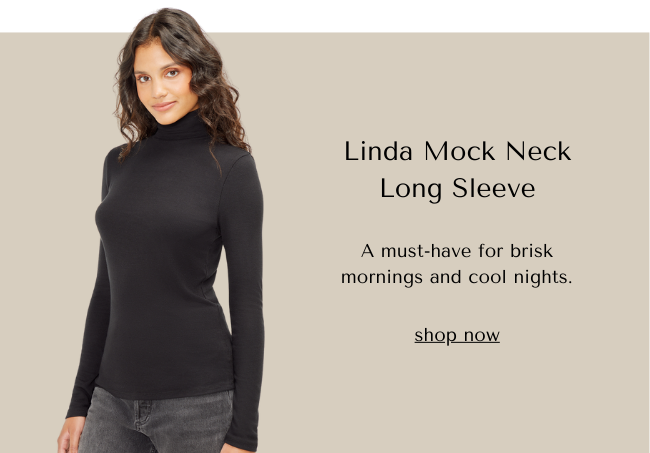Linda Mock Neck Long Sleeve