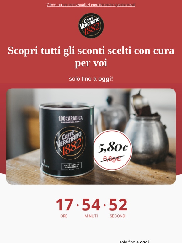 🌟Ultimo giorno di sconto sui prodotti di Caffè Vergnano ☕