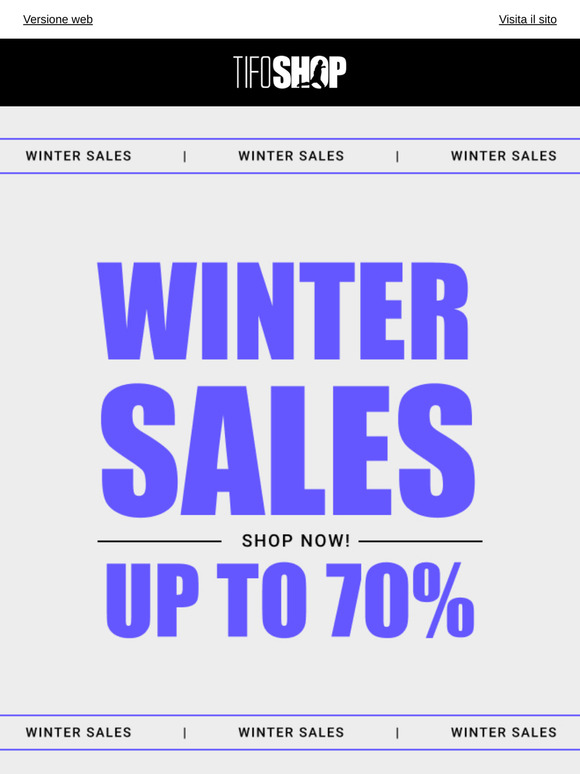 🚨 Sono iniziati i SALDI INVERNALI fino all'70%! ❄️