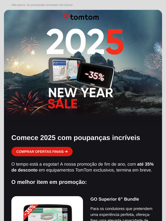 Última oportunidade de obter 35% de desconto!