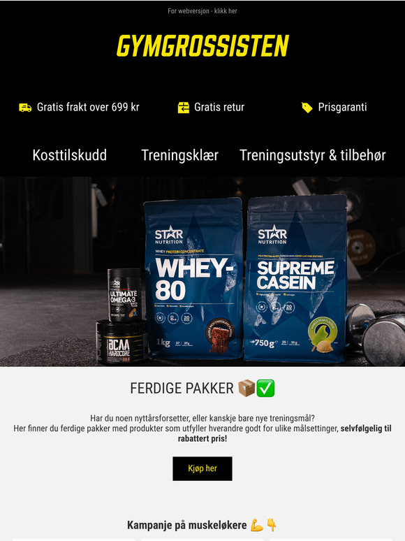 Rabatt på muskeløkere, treningsvesker og PWO! 💪