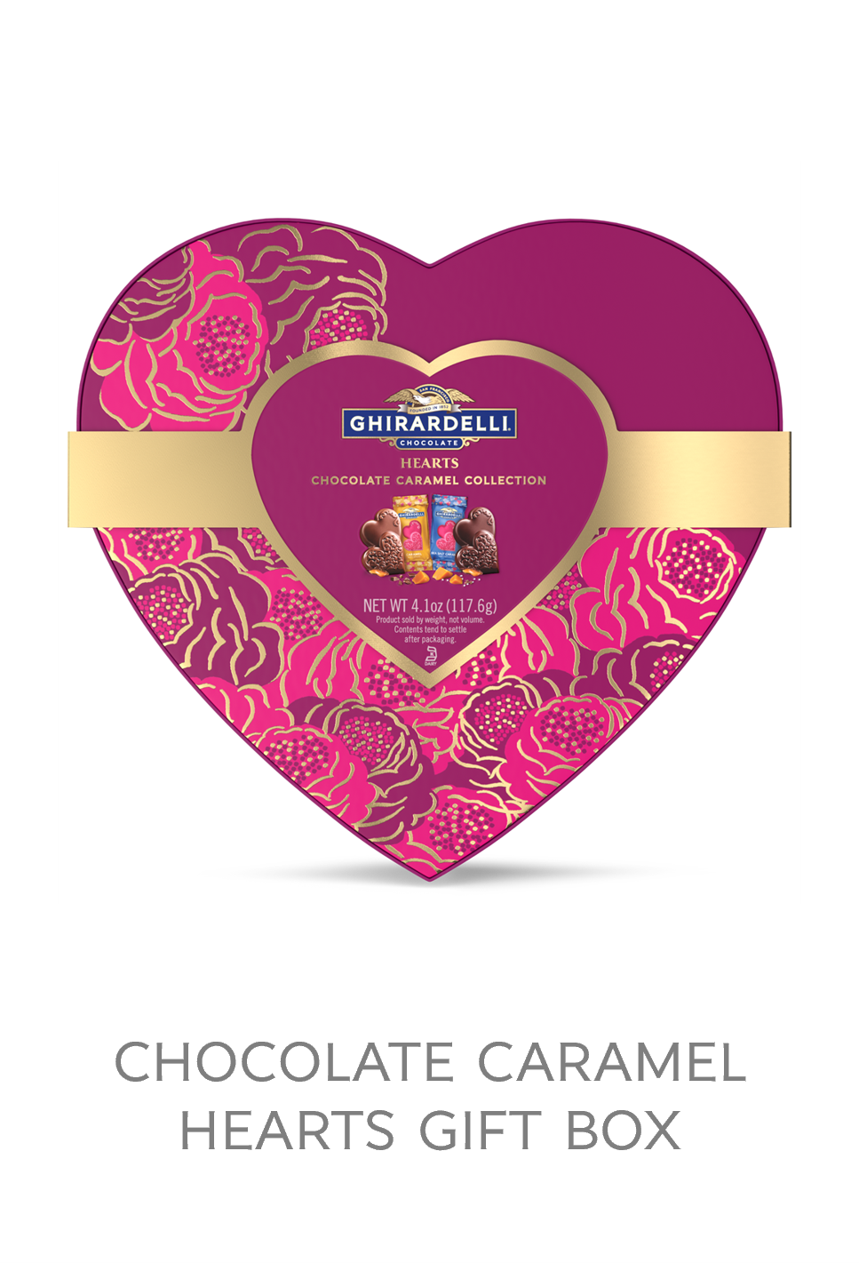 Chocolate Caramel Hearts Gift Box