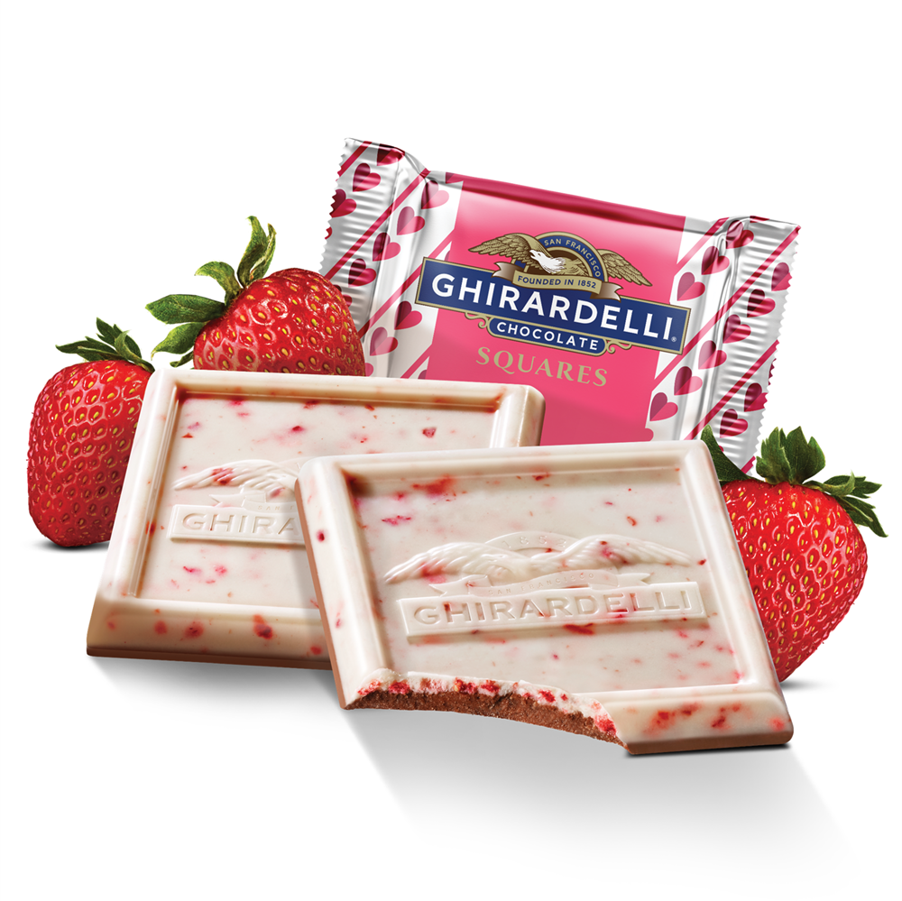 Strawberry Bark Chocolate Squares
