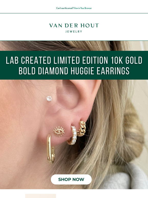 NEW Lab Created Diamond Huggie 💫
