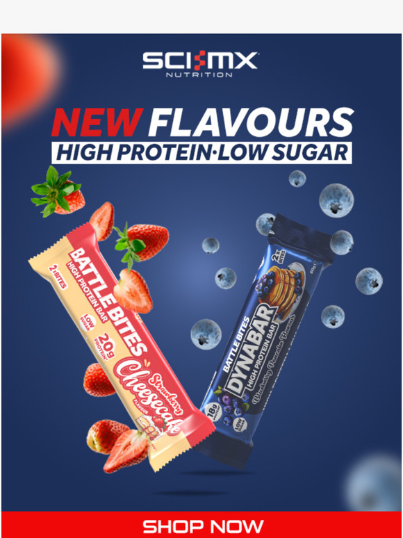 Exciting NEW Protein Bar Flavours! 🍓🔵