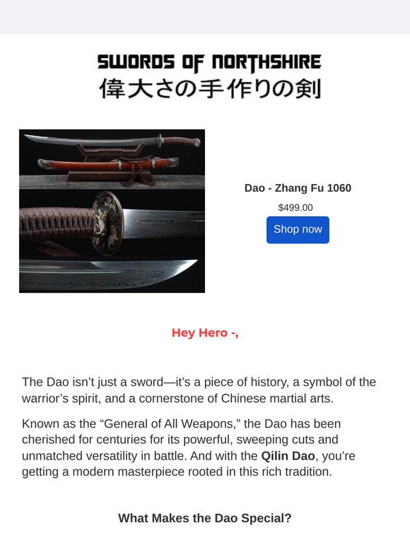 ⁉️ What Makes the Qilin Dao Unlike Any Other Sword?