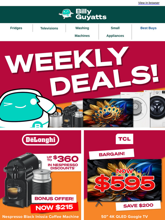 MASSIVE DEAL!⭐ 50" 4K TCL Google TV NOW $595!*