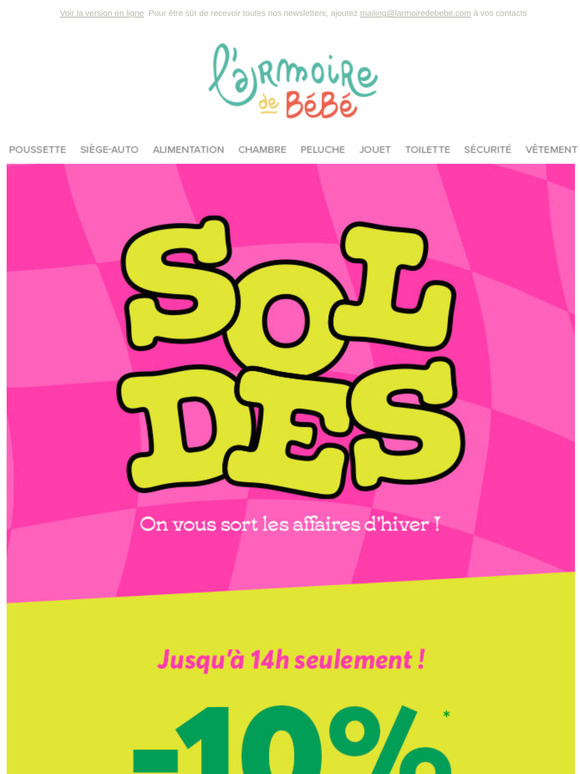 Les Soldes sont là ! Jusqu'à-70% sur vos marques préférées