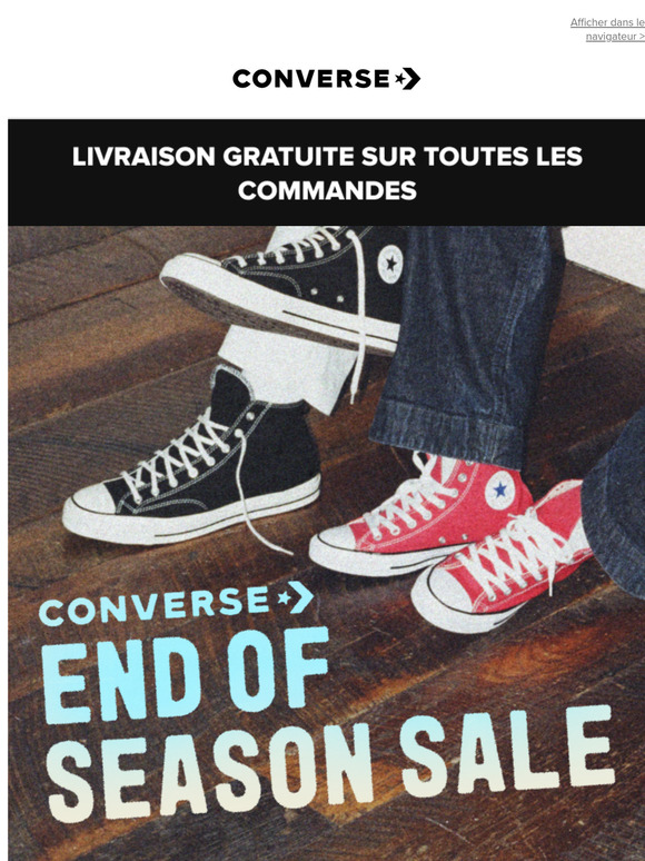 -30% sur les Converse les plus appréciées.