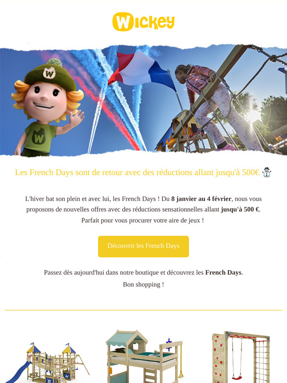 Les French Days sont là : bénéficiez de réductions allant jusqu'à  500€ ! ⛄