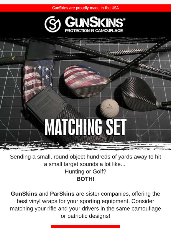 GunSkins x ParSkins. Passion for Outdoor Sports, Golf & Hunting! 🦌🎯🏌️⛳