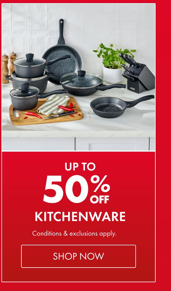 Up to 50% OFF Kitchenware