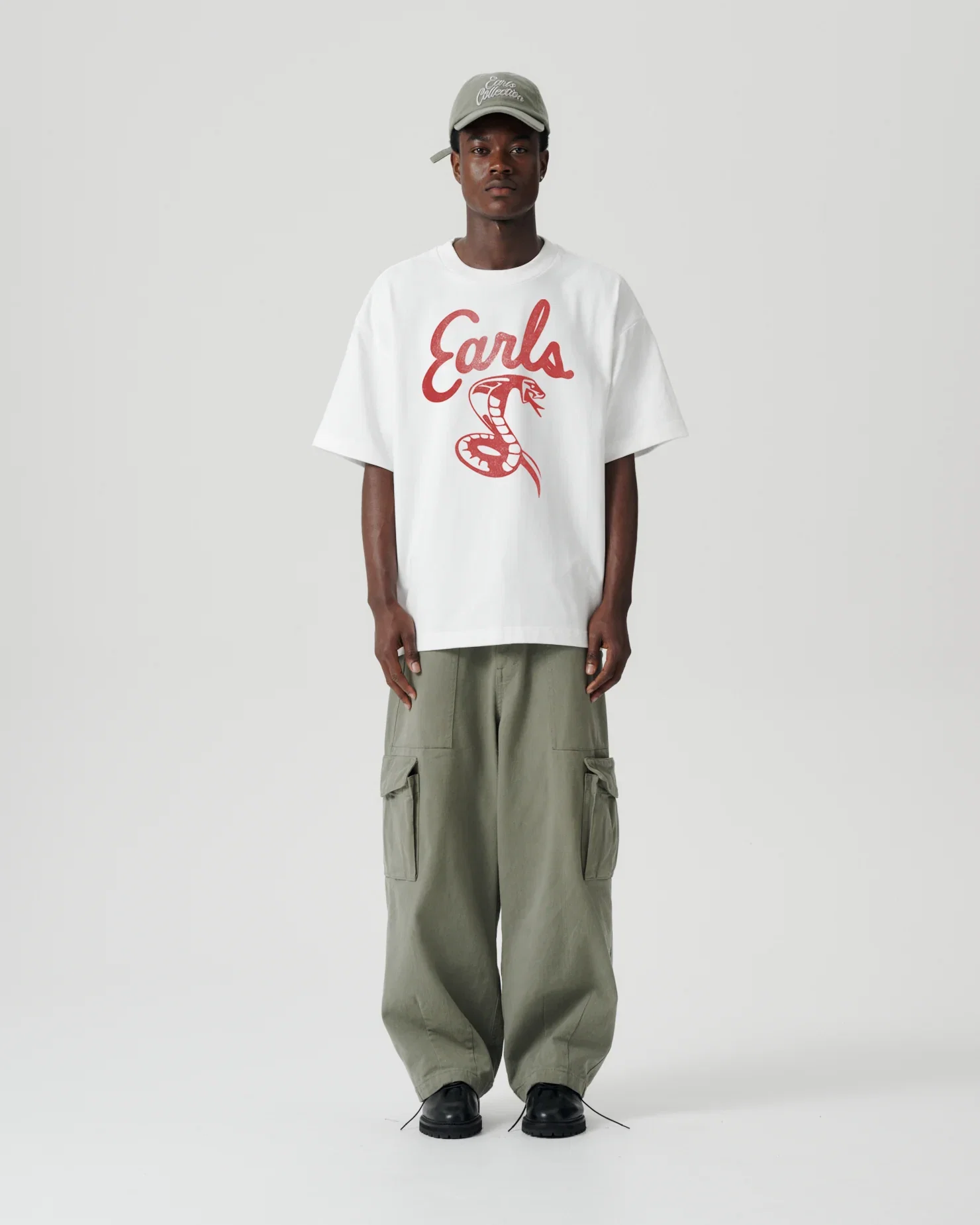 Image of Cobra Block Tee - White/Red