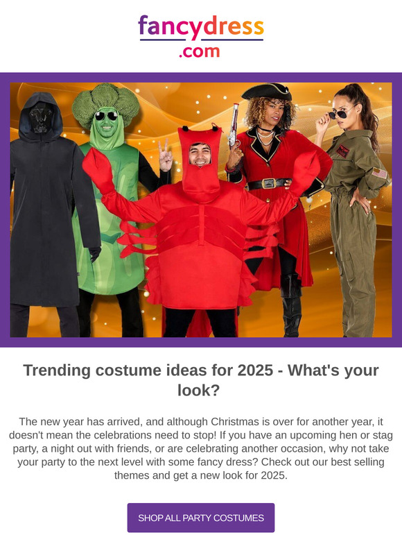 Trending fancy dress costumes for 2025 😎