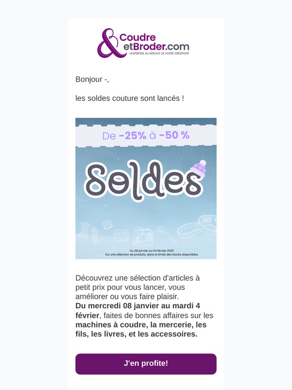 Les soldes 100% couture, c'est parti !