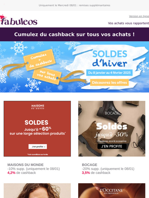 Soldes : remises supplémentaires aujourd'hui seulement