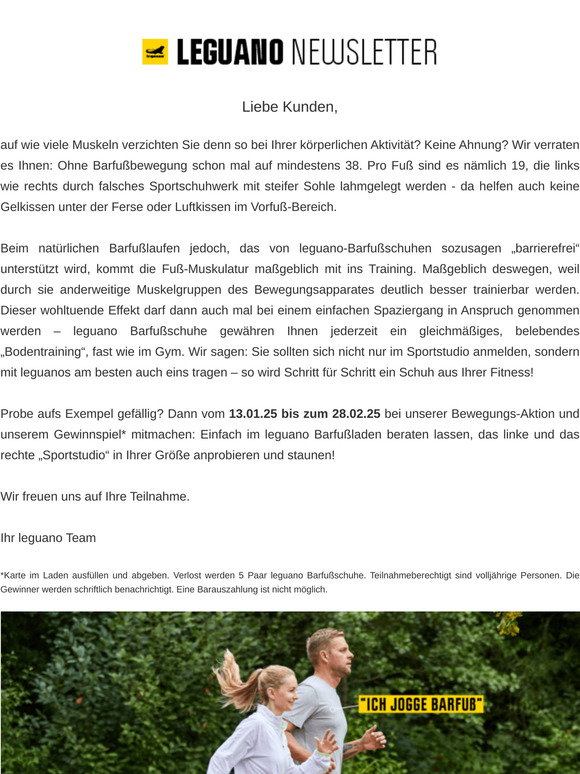 🦶 Die große leguano Bewegungsaktion...