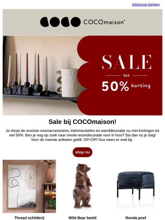 Hi COCOmaison fan, het is SALE! 🤩