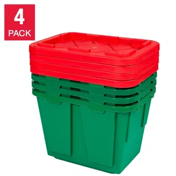 Greenmade 12-Gallon Storage Bin, 4-Pack