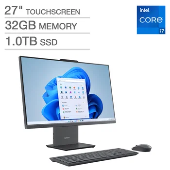 Lenovo IdeaCentre 27-inch All-in-One Touchscreen Desktop with 13th Gen Intel Core i7 Processor