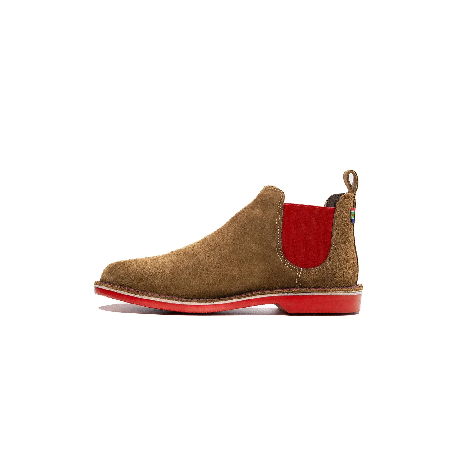 Image of VELDSKOEN CHELSEA BOOT PINOTAGE (RED SOLE)