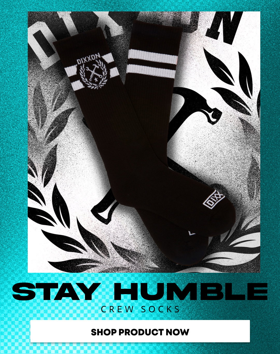 Stay Humble Premium Crew Socks - Black & White