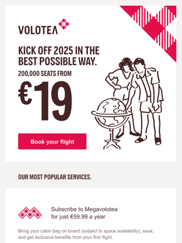 From €19, start the year traveling!