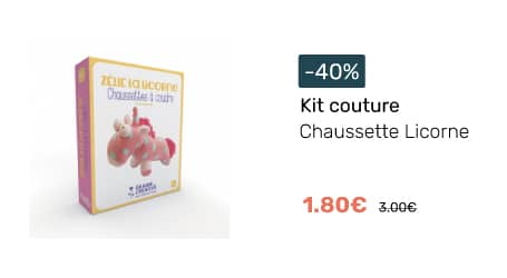 KIT couture enfant chaussette licorne