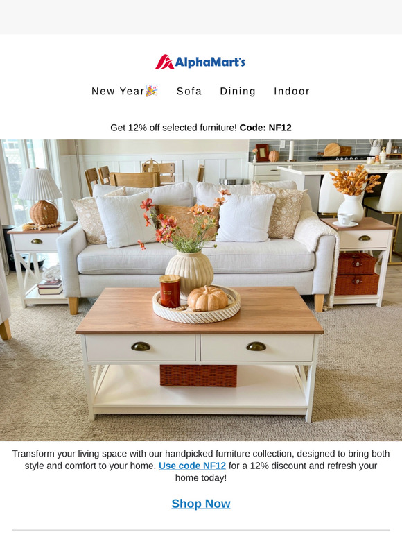 12% Off New Furniture – Refresh Your Home Today!😀