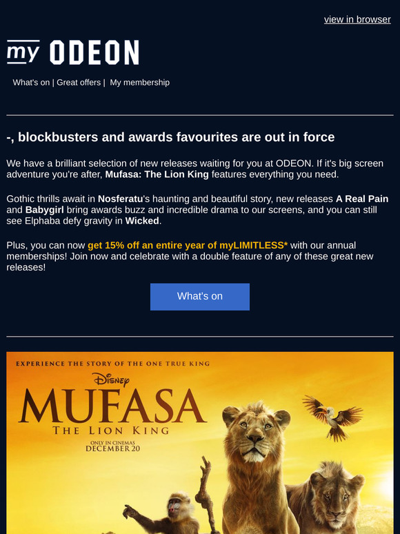 What's new at ODEON