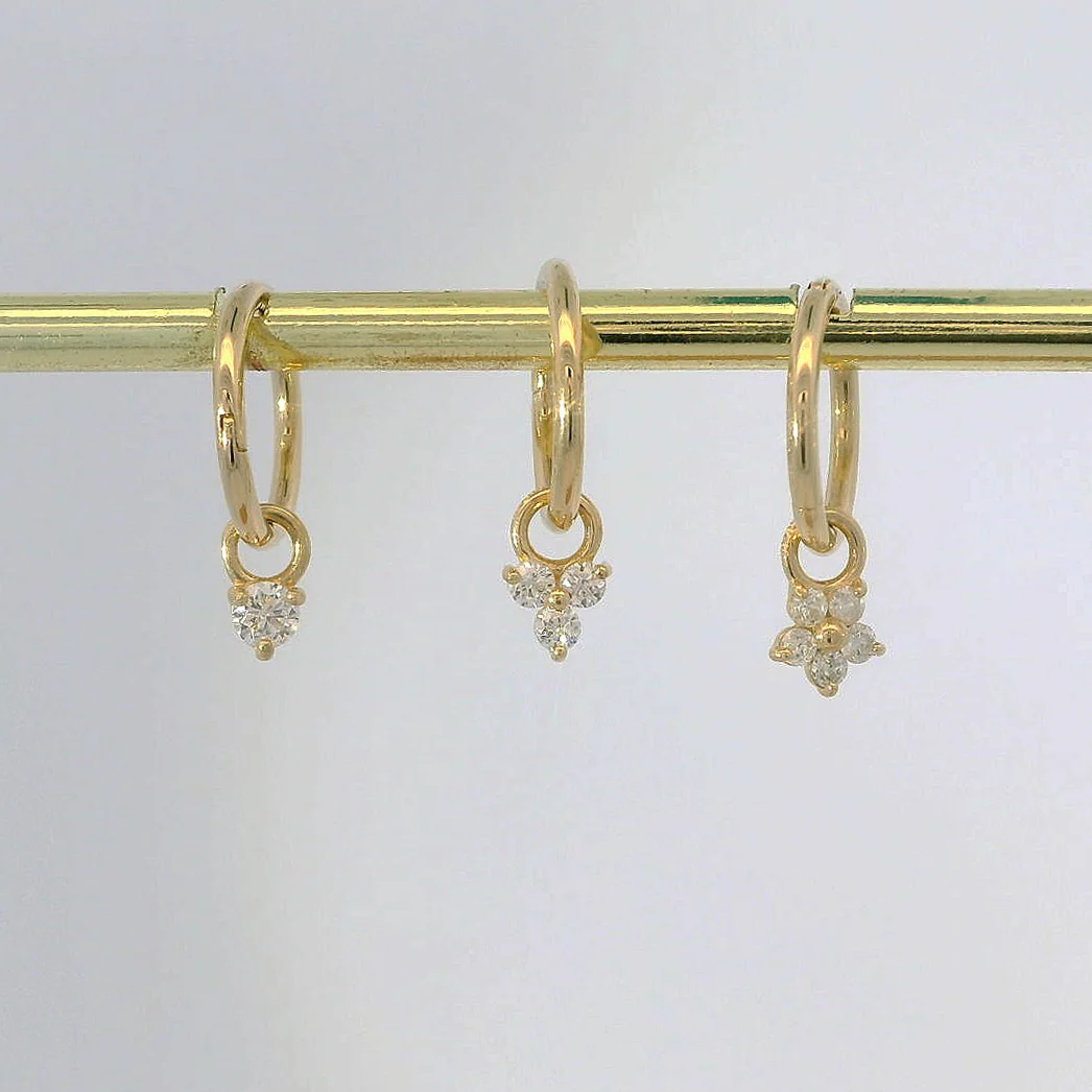 Clicker Hoop with Diamond Charm
