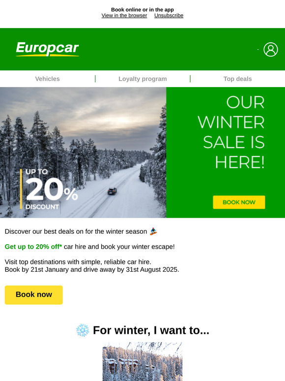 Enjoy great savings for the winter season ❄️