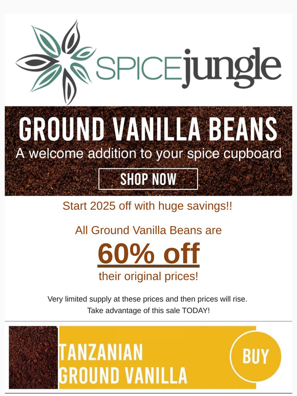 🔥60% off! ALL Ground Vanilla Beans!