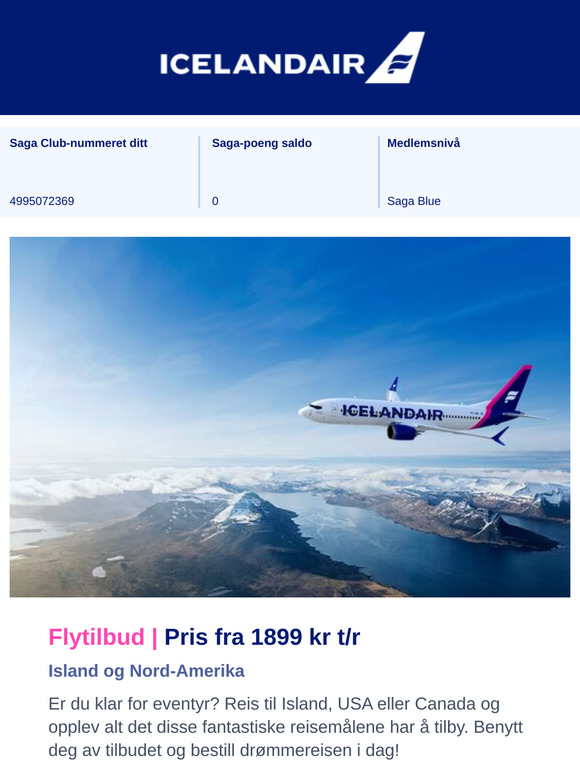 Flytilbud fra 1899 kr t/r