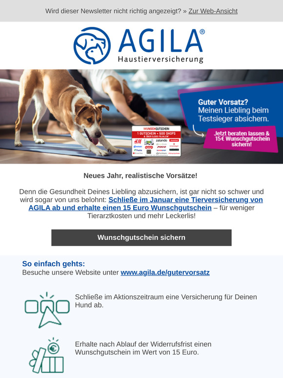 ➜ 15 Euro Wunschgutschein für Deine guten Vorsätze! 🐾