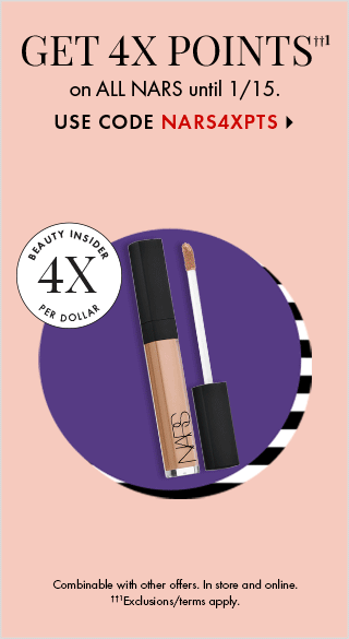 Get 4X Points on All Nars