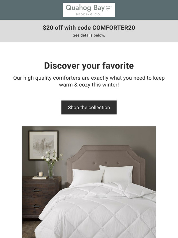 ❄️ It's Cold Outside! SAVE $20 OFF any Comforter or Comforter Set With Coupon Code! ❄️