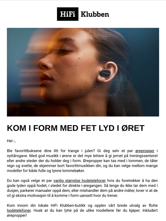 Se våre fete ørepropper til trening og sport